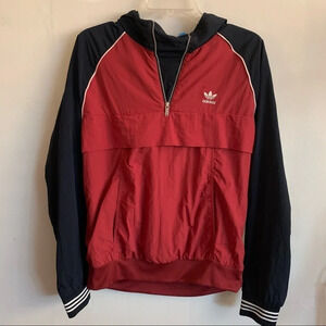 Adidas Nylon Pullover 3/4 Zipper Jacket size M